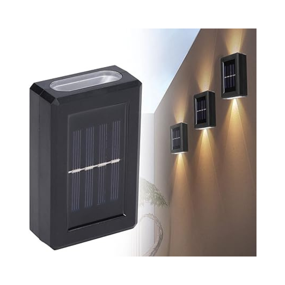 Luz de pared solar. Energía sostenible