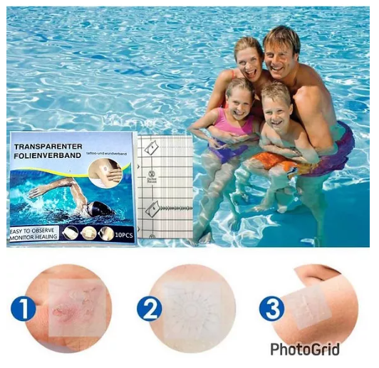 PARCHE IMPERMEABLE TRANSPARENTE AGUA