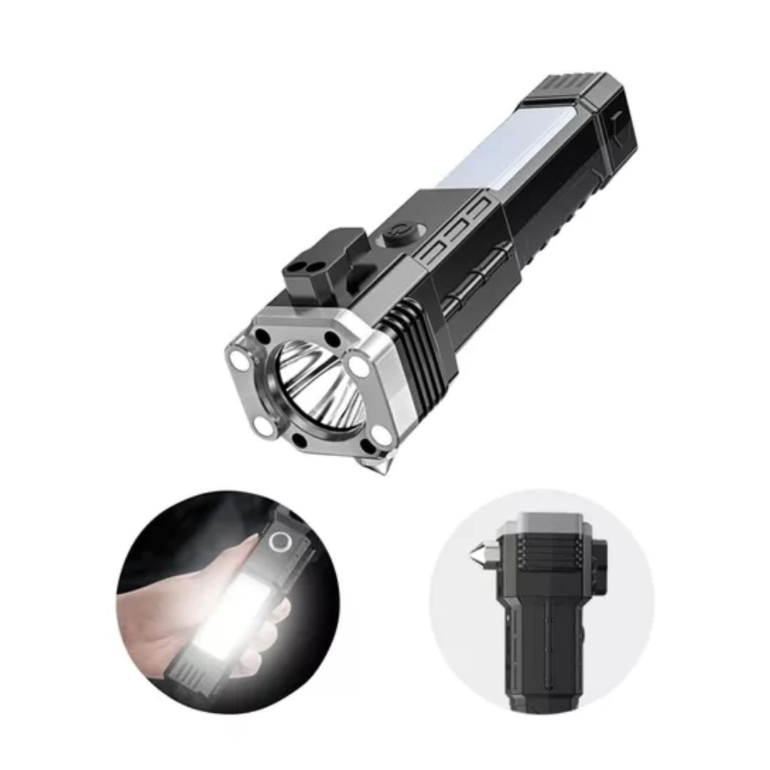 2 Martillo Linterna LED Táctica 4 en 1