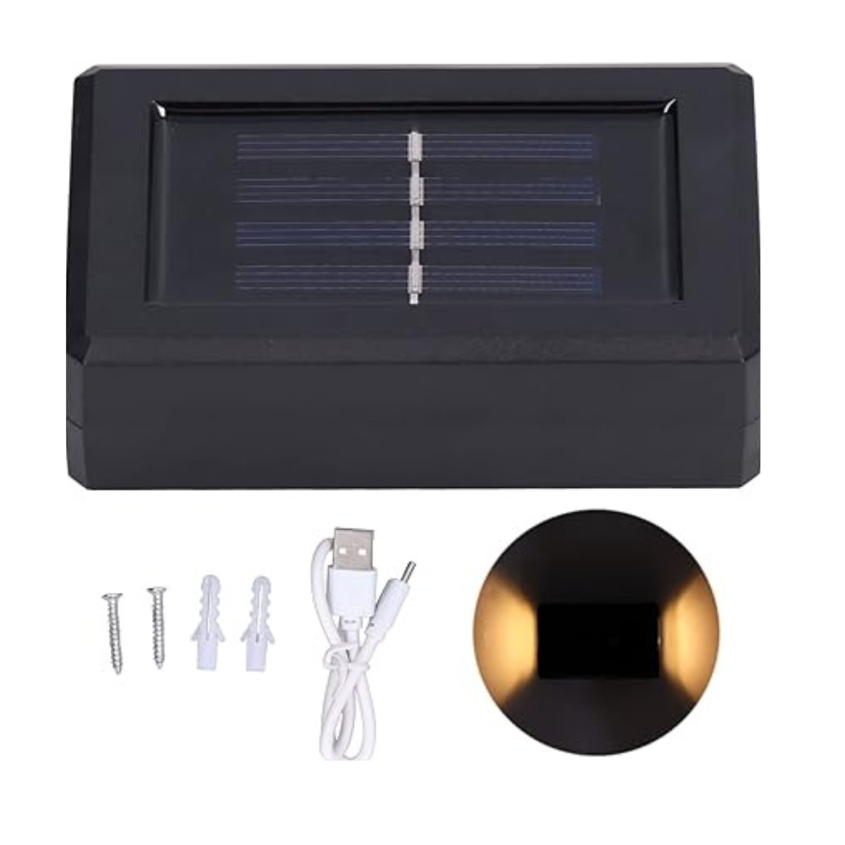 Luz de pared solar. Energía sostenible