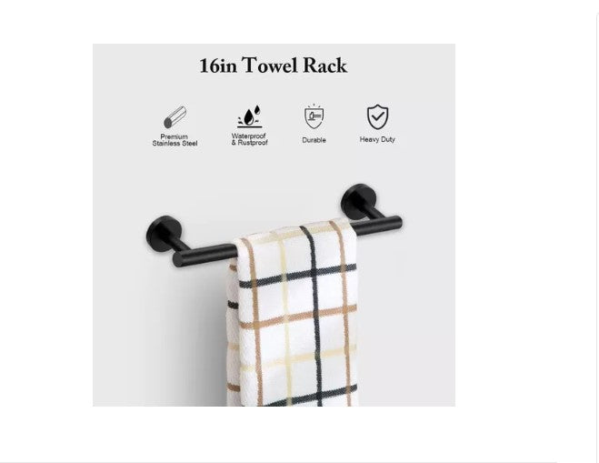 Set de 7 accesorios para baño. Acero Inoxidable