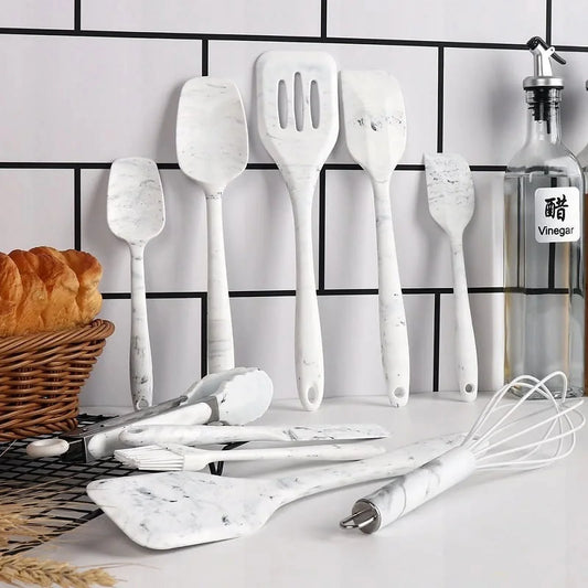 Set 10 Utensilios De Cocina Silicona