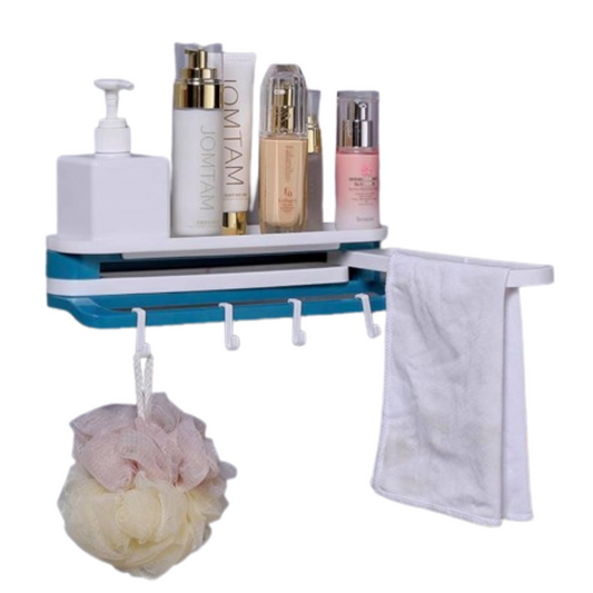 Organizador de Baño con Base y Ganchos